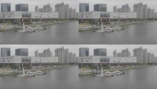 滨海新城新建设游艇长乐高清在线视频素材下载