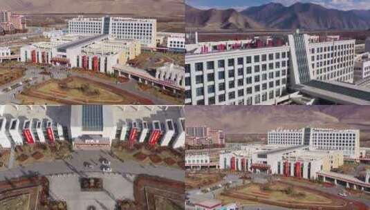 西藏山南市人民医院  航拍高清在线视频素材下载