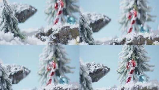 圣诞雪景高清在线视频素材下载