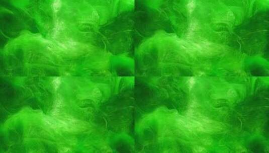 霓虹绿烟雾在相互融合流动绿色背景高清在线视频素材下载