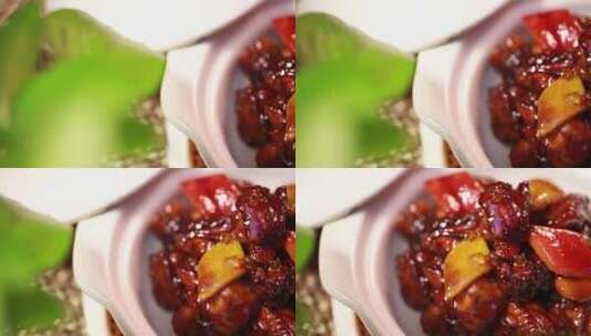 厨师炒制三杯鸡红烧鸡块 (11)高清在线视频素材下载