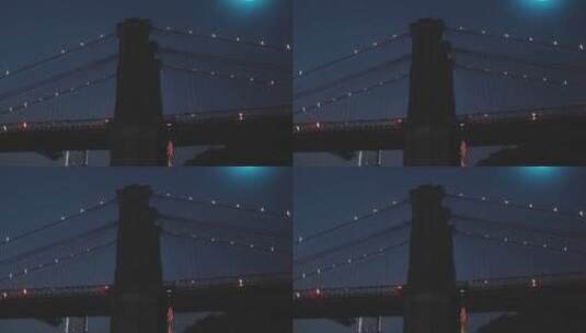 城市大桥的夜景高清在线视频素材下载