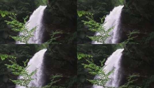 北卡罗来纳州的一个美丽瀑布高清在线视频素材下载