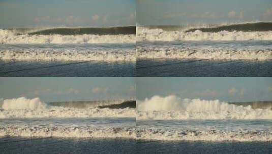 海洋里翻腾的海浪高清在线视频素材下载