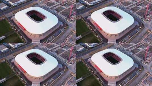 上海浦东上汽足球场高清在线视频素材下载
