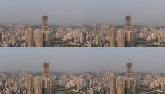 贵阳城市在建商务大厦航拍高清在线视频素材下载