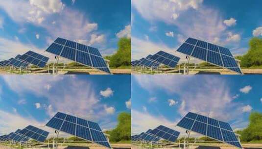 光伏 太阳能 碳中和 太阳能发电 电池板高清在线视频素材下载