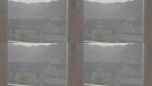 王爷府四合院传统建筑景观LOG高清在线视频素材下载