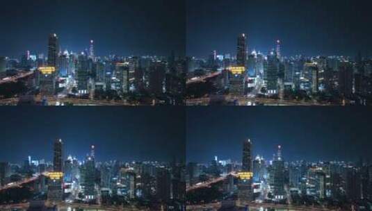 现代都市夜景航拍-上海高清在线视频素材下载