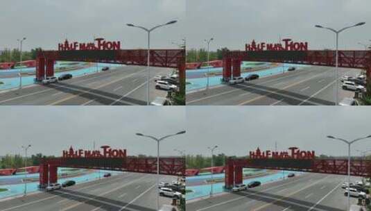 扬州李宁体育公园「航拍分镜2」20220705高清在线视频素材下载