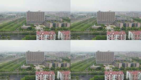 上海复旦大学附属耳鼻喉科医院大楼4K航拍高清在线视频素材下载