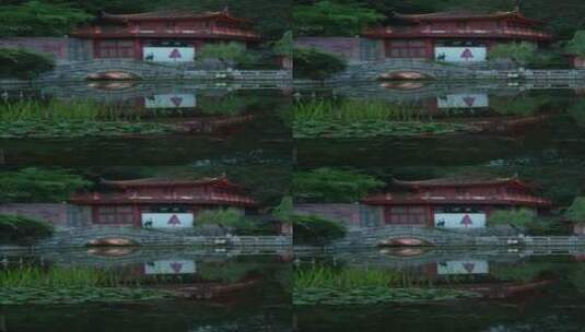 武汉标志建筑黄鹤楼公园夜景高清在线视频素材下载