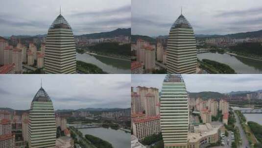 城市建筑的航拍风景高清在线视频素材下载