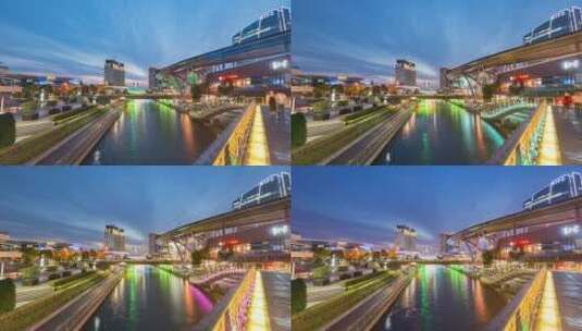 苏州城市商业综合体延时摄影高清在线视频素材下载
