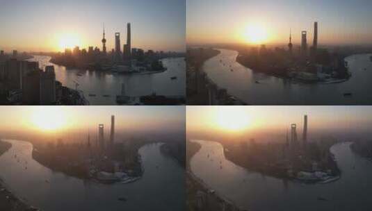 上海东方明珠早晨空镜高清在线视频素材下载