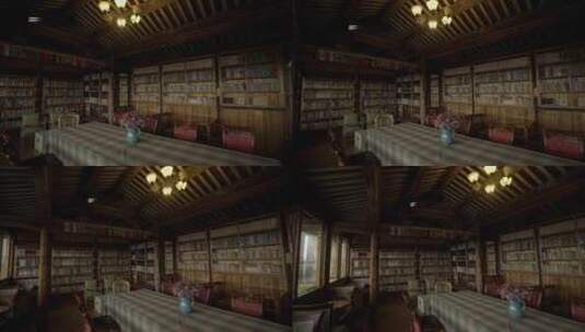 古村中的书店高清在线视频素材下载
