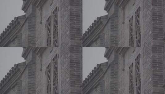 【空镜】4K江南建筑-古镇街景花窗-log原片高清在线视频素材下载