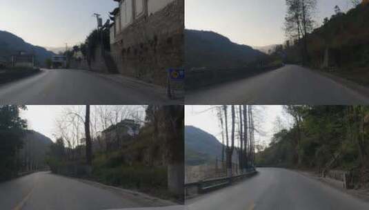 云南边境山间村落马路高清在线视频素材下载