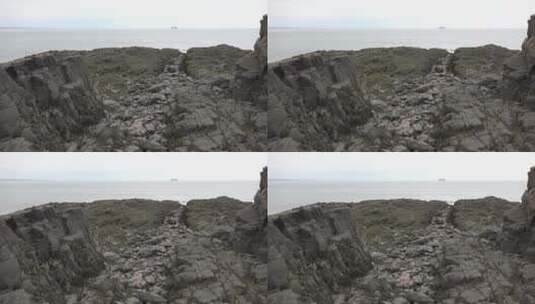 海岸边的岩石高清在线视频素材下载