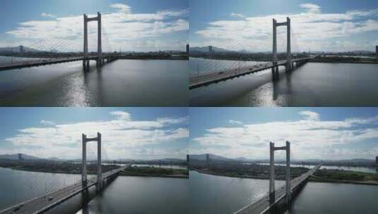 广东潮州大桥航拍高清在线视频素材下载