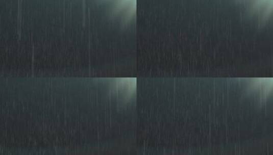 4k灯光下的下雨雨帘视频素材高清在线视频素材下载