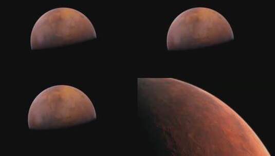 火星 和火星表面 火星陨石坑高清在线视频素材下载