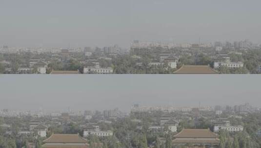 俯拍北京 北京中轴线 鼓楼高清在线视频素材下载