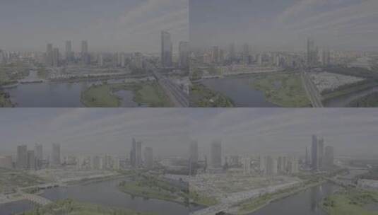 北京通州运河CBD区域珍贵航拍素材4K高清在线视频素材下载