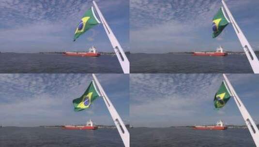 亚马逊河上的船只高清在线视频素材下载