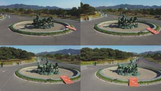 北京昌平华彬生态园雕塑马高清在线视频素材下载