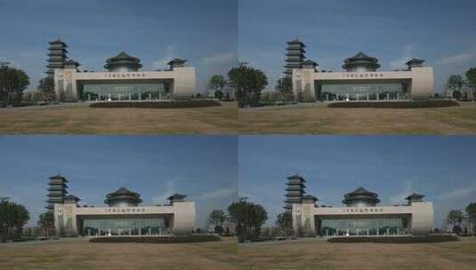 扬州中国大运河博物馆主体建筑高清在线视频素材下载