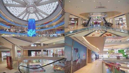 广州悦汇城延时环境空镜 高端商场商店高清在线视频素材下载