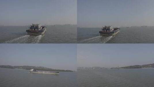 大海轮船码头风景航拍广州东莞海鸥岛南沙高清在线视频素材下载
