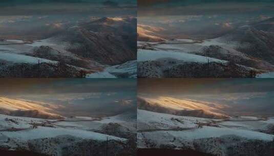 西藏旅游风光318国道雪山日照金山高清在线视频素材下载