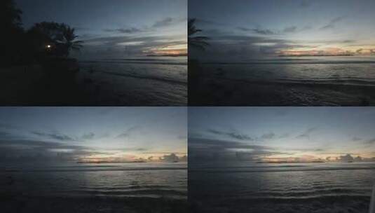多云的马尔代夫日落高清在线视频素材下载