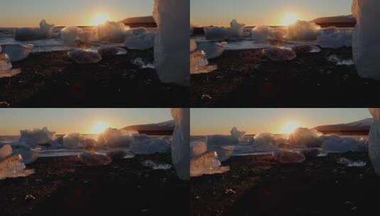日落前的冰山视频高清在线视频素材下载