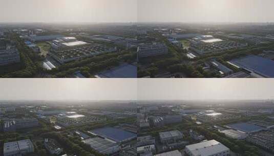 航拍上海莘庄工业区高清在线视频素材下载