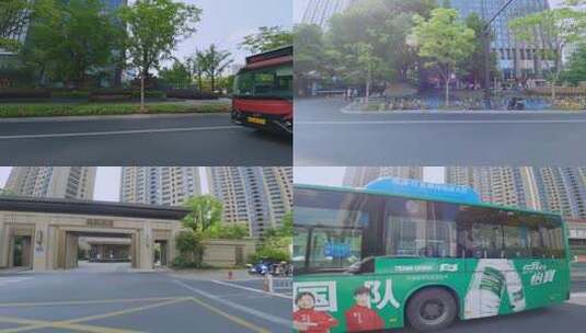 白天杭州市滨盛路车右行车空镜2高清在线视频素材下载