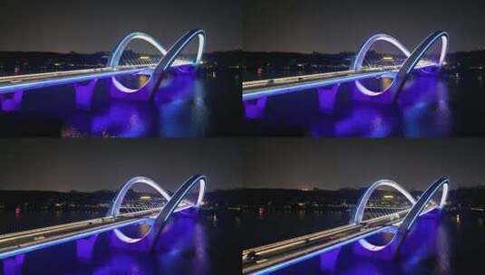 大桥夜景高清在线视频素材下载