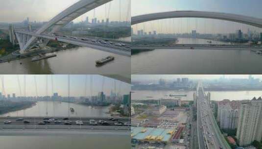 上海市黄浦区鲁班路立交桥卢浦大桥汽车车辆高清在线视频素材下载
