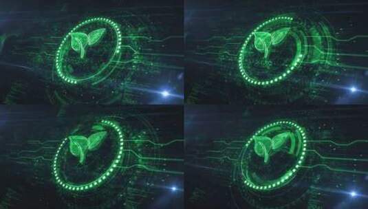 生态和环保技术符号数字概念循环高清在线视频素材下载