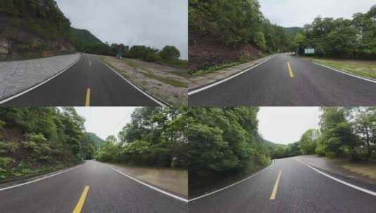 穿越机公路飞行第一视角山路行驶森林驾驶高清在线视频素材下载