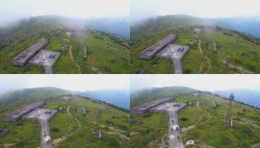 航拍武夷山黄岗山最高峰峡谷草甸森林云海高清在线视频素材下载