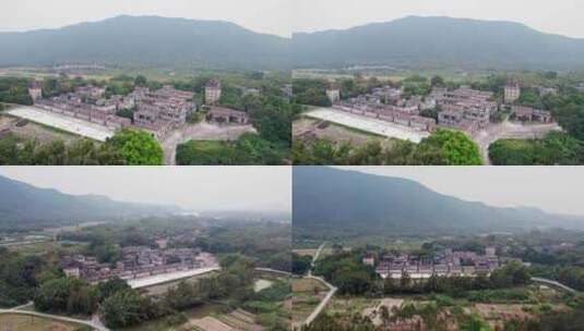 广东江门_开平自力村碉楼航拍007高清在线视频素材下载