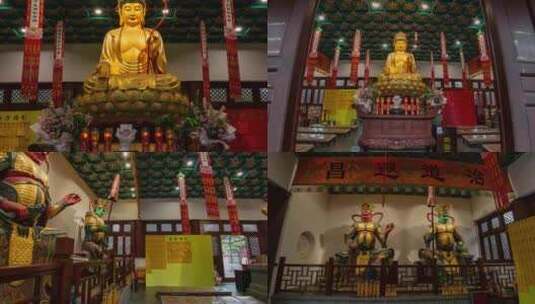 佛寺护国永光寺东塔佛像高清在线视频素材下载