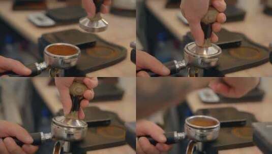 咖啡馆手工制作咖啡高清在线视频素材下载