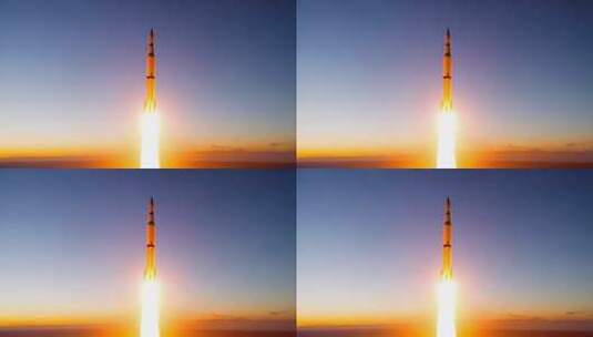 火箭升空场景高清在线视频素材下载