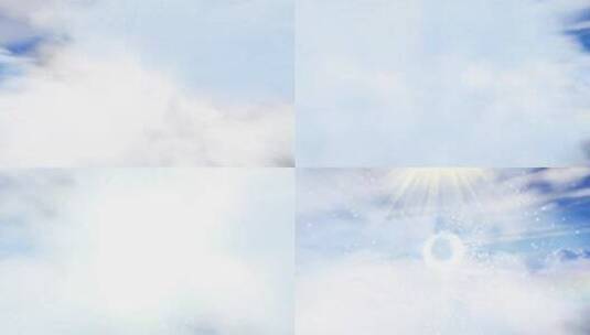云层穿梭片头高清AE视频素材下载