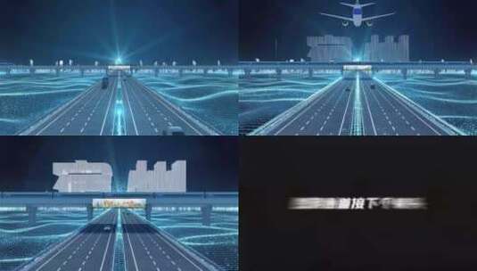 【宿州】科技光线城市交通数字化高清AE视频素材下载
