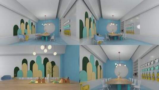 现代幼儿园教室设计空镜合集高清在线视频素材下载